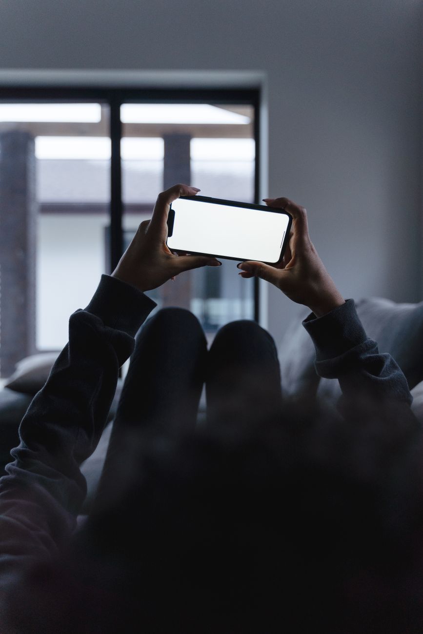 a person using a smartphone